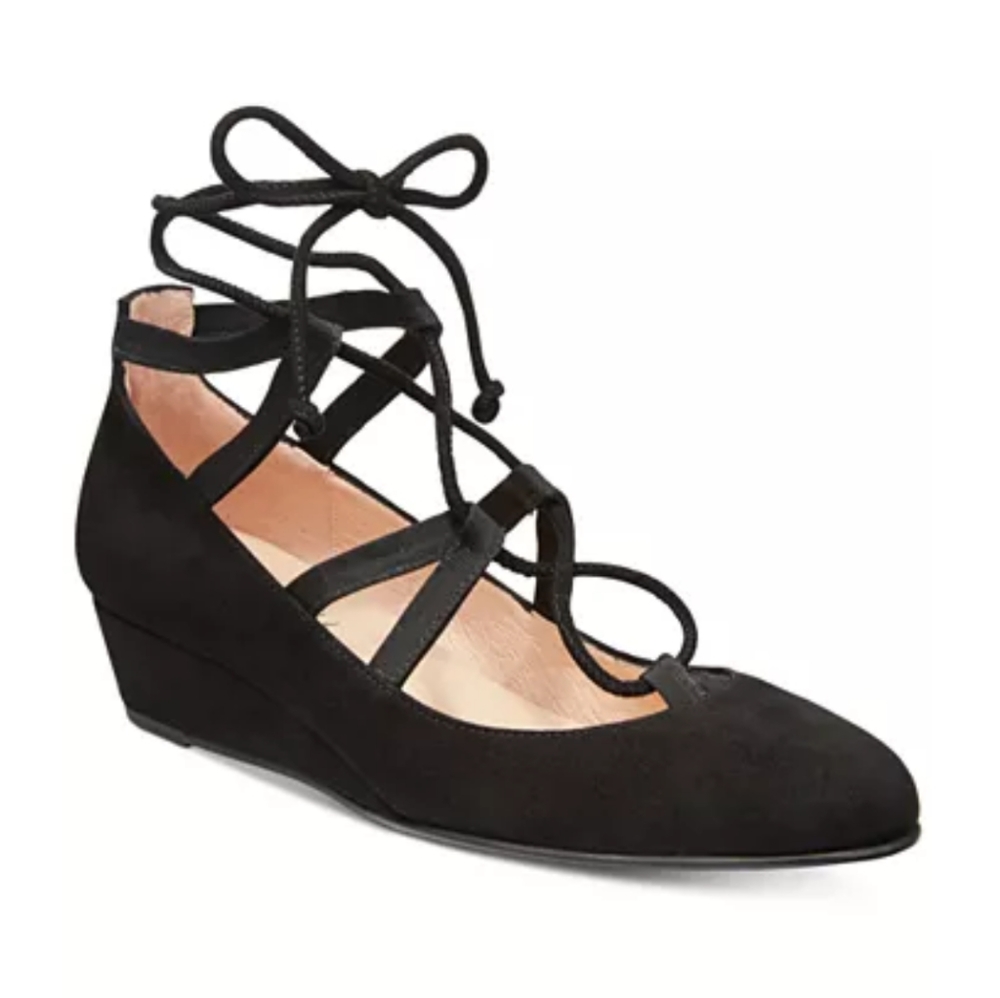 French Soles Twosome Lace Up Wedges